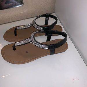 Black sparkly Sandals